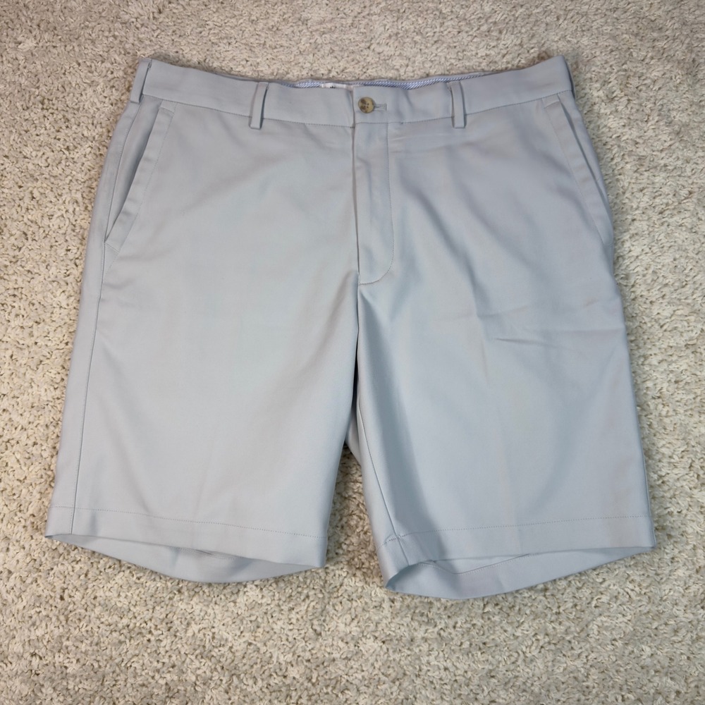Peter Millar Golf Shorts Mens 35 Gray Performance Tech Luxury Summer Activewear